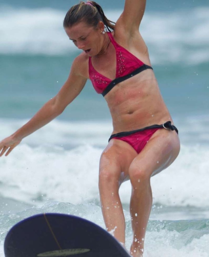 Daniela Hantuchova Bikini Surfing in Australia